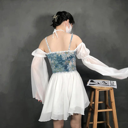 SS69 Lolita Corset Camisole Top - Y2K Underbust Body Shaper Polyester Blend