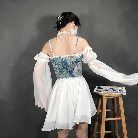 SS69 Lolita Corset Camisole Top - Y2K Underbust Body Shaper Polyester Blend
