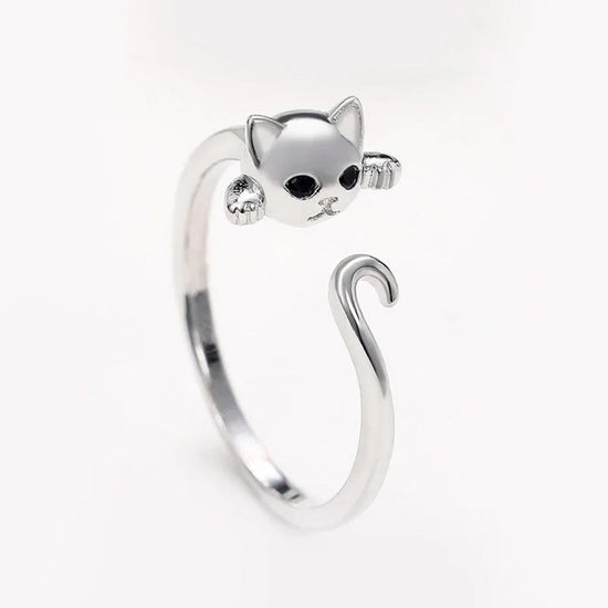 Huitan Cute Mouse Shape Open Ring for Women Antique Silver Color Modern Fashion Girls Finger Accessories Hip Hop Party Jewelry SS69 6.69 F1358 / resizable