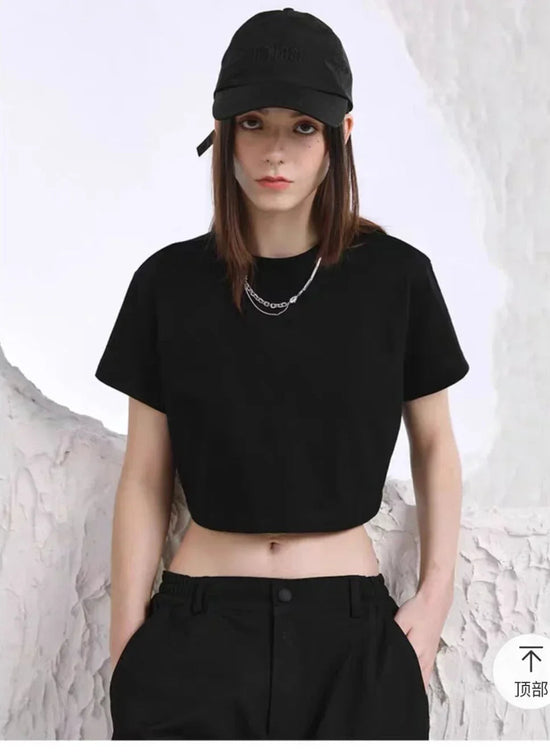 Crop Navel Baring Sport T-shirt Cotton Kpop BP Concert T-Shirts Fashion Summer Clothes Women Pink Clothes Sport Short Sleeves SS69