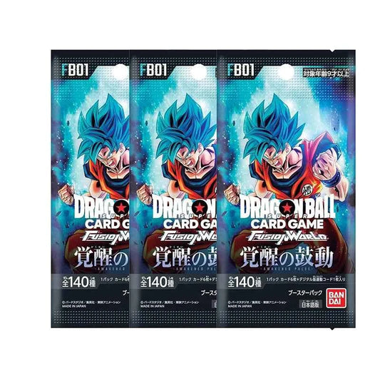 BANDAI DRAGON BALL FB01-06 Booster Packs SUPER CARD GAME Fusion World TCG Collection Card Child Toy