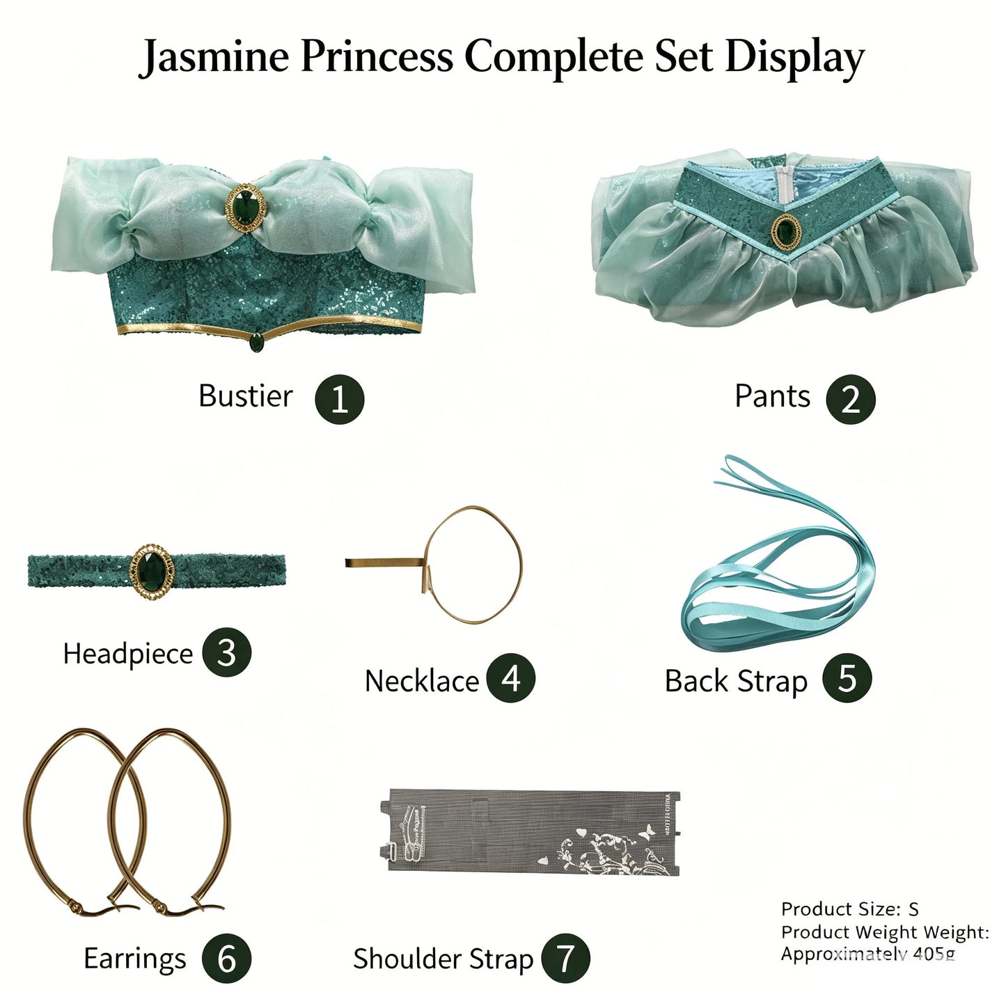 Role playing costumes, adult performance costumes, women's Christmas and birthday parties, Carnival Jasmine Princess dresses