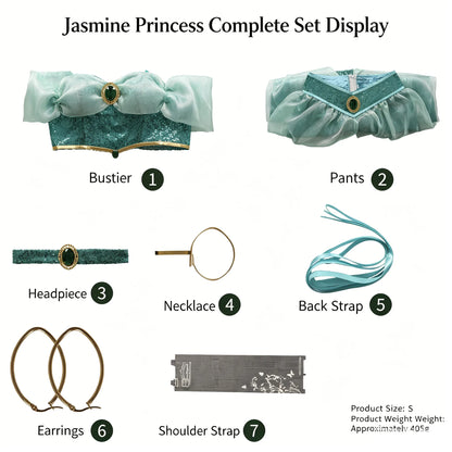 Role playing costumes, adult performance costumes, women's Christmas and birthday parties, Carnival Jasmine Princess dresses
