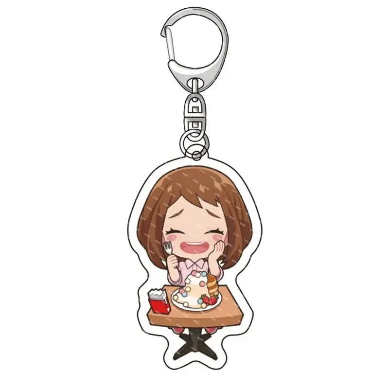 Fashion Anime College Keychain Cartoon Character Double Sided Acrylic Key Chain Fans Collection Jewlry Gift SS69 6.69 5