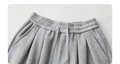 CHIC VEN Women's Pant Streetwear Solid Loose New Drawstring Sports Casual Trousers High Waisted Pants Autumn Winter 2025