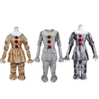 Cosplay Costume Clown Pennywise Suit Movie Stephen King It Joker Costume Golden Silver Halloween Outfit