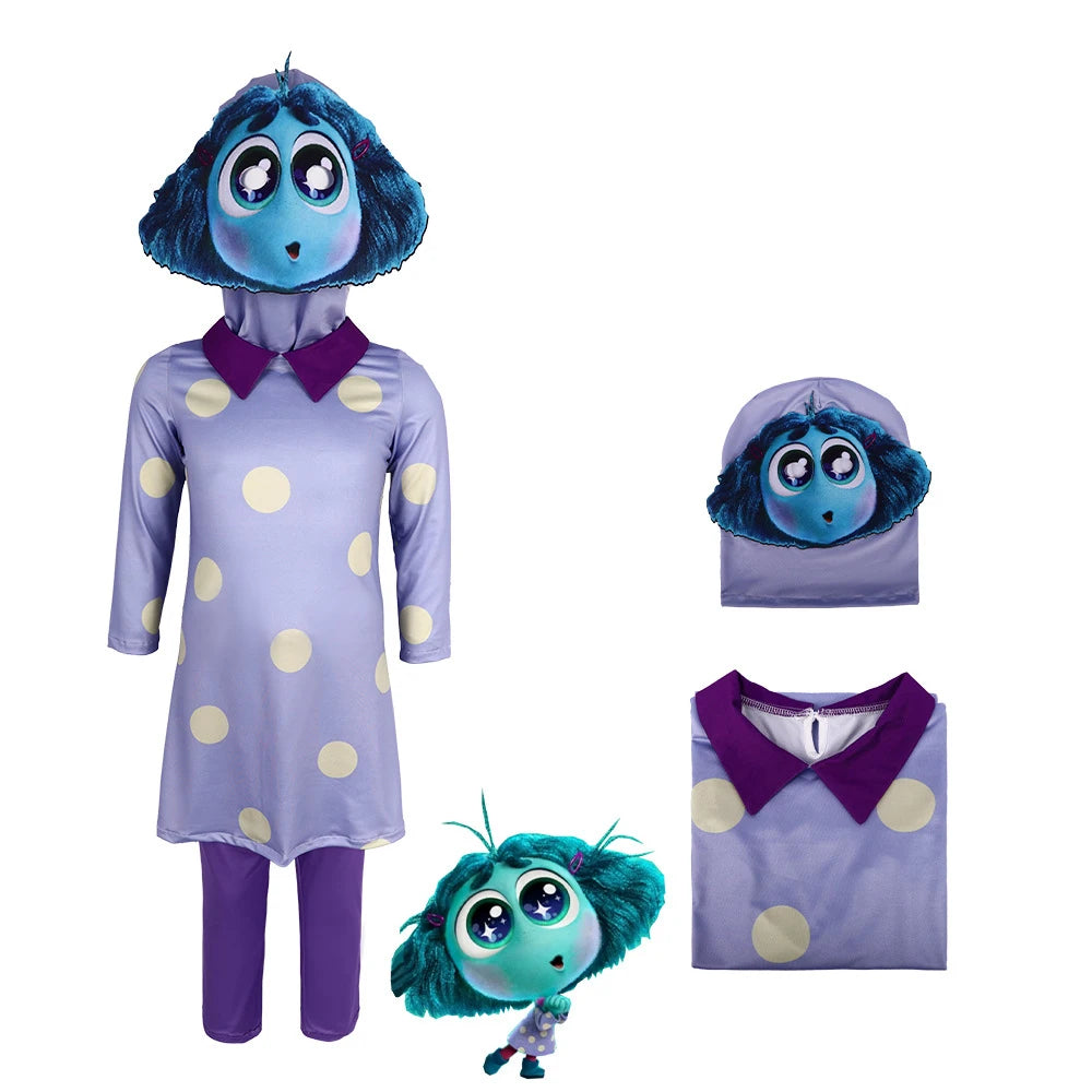 Inside Out Joy Cosplay Jumpsuit for Halloween & Conventions