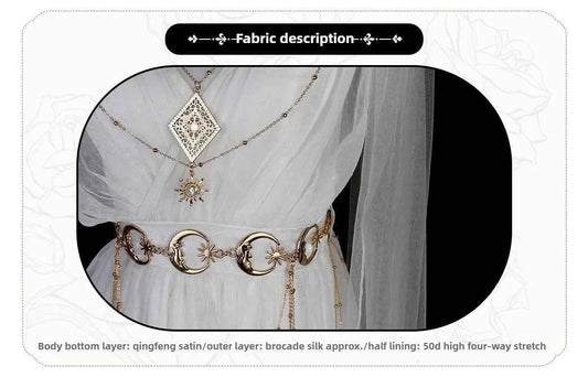 NONSAR God Greek Sweet Vintage Fairy Dress Women Summer Court Style Han Elements Chiffon Elegant floating Strap Long Dresses