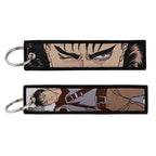 Sword Wind Legend Anime JOJO Wonderful Adventure Weaving Mark Keychain Sword Wind Legend Decorative Chain Fabric Key Pendant
