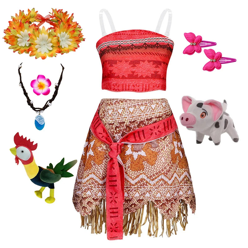 Disney Moana Princess Dress for Girls - Cosplay Costume