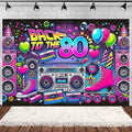 Retro Back to the 70s 80s 90s Backdrop Music Party Decorations Neon Light Graffiti Tapes Disco Background Photo Studio Supplies