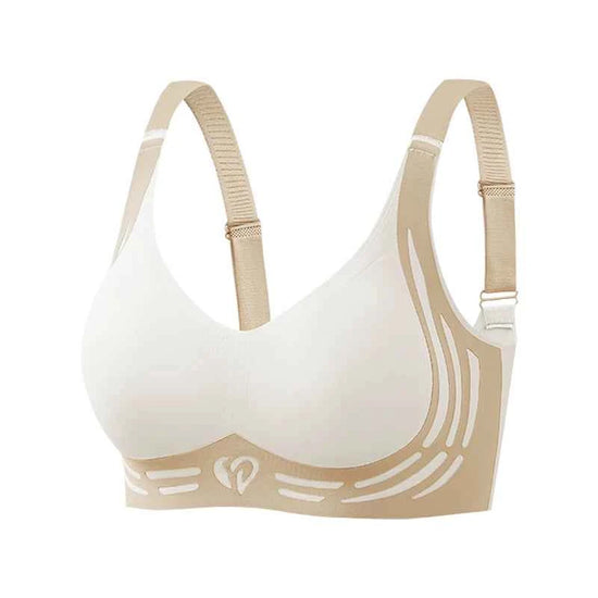 Plus Size Everyday Bra for Woman  Sport Double Support Seamless Brassiere Top No-trace Push Up Bra Padded Fixed Cup Underwear