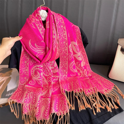 Luxury Brand Autumn Cashmere Pashmina Shawl Lady Wrap Warm Winter Scarves Design Print Female Foulard Cotton Stoles Scarf 2023 SS69 13.69 T096-17
