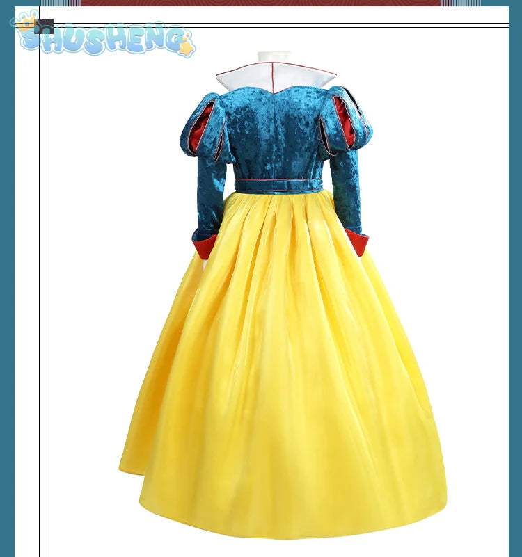 New Movies of 2025 Snow White cosplay Costume Adult and Child Sizes Fairy Tale Sweet Princess Dress Halloween Ball Woman Uniform - SS69