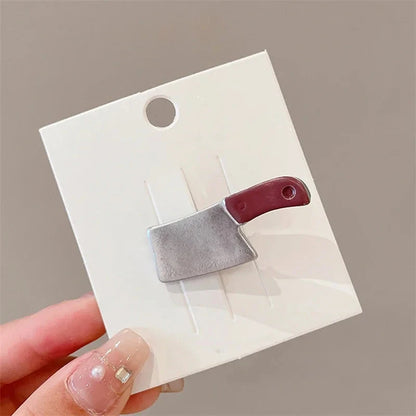 New Creative Weird Knife Hair Clips For Women Funny Hairpins Girls Hairclip Punk Barrette Hairpins Headwear Hair y2k Accessories SS69 8.69 C / 1pc