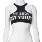 Summer Fashion Sexy Clashing Colors Women Clothing Casual Slim Hollow Round Neck Sleeveless Tank Top Women Monogram Y2k Top