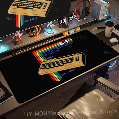 Keyboard Mouse Pad Commodore 64 Mousepad Xxl Non-slip Lockedge Minimalism Office PC Accessories XL Gaming Large Desk Cabinet Pad