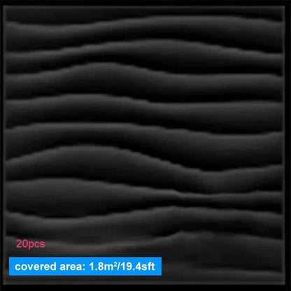 20PCS 3D Wall Panels 30x30cm Indoor Wall Decoration for Living Room Bedroom Hotel Office  Mural Tile-Panel-Mold 3D Wall Sticker