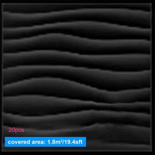 20PCS 3D Wall Panels 30x30cm Indoor Wall Decoration for Living Room Bedroom Hotel Office  Mural Tile-Panel-Mold 3D Wall Sticker