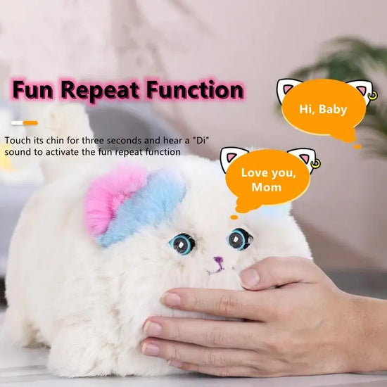 Simulation Electric Plush Toys Cute Cat Dog Interactive Kids Huggy Pets Speak Electronic Accompanied Toy Children Gifts Birthday
