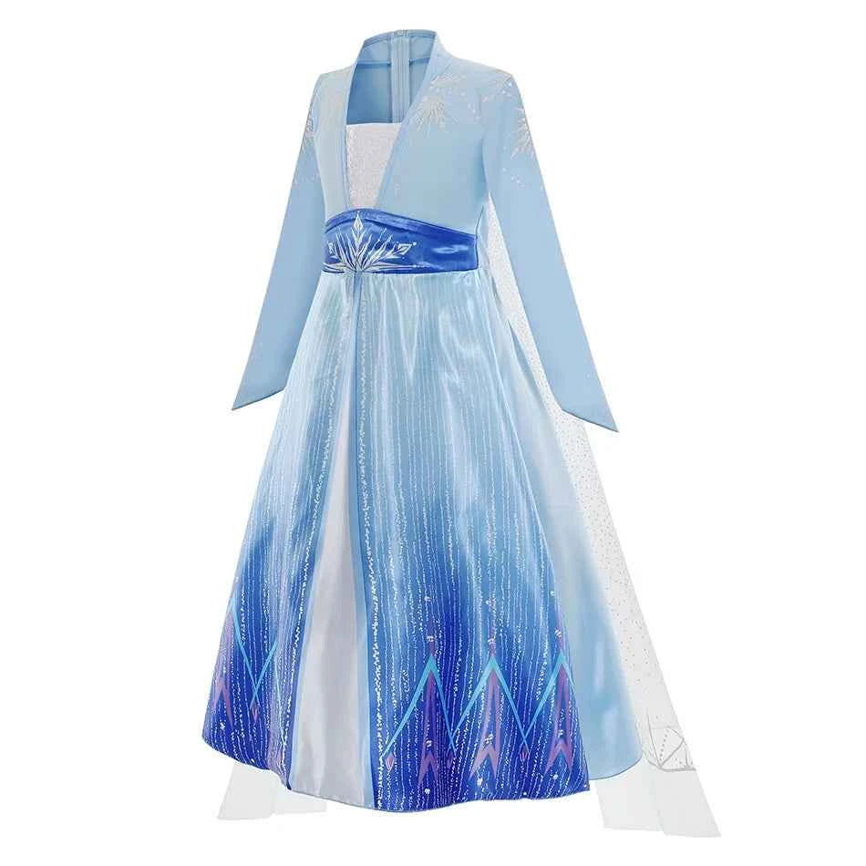 Frozen Elsa Princess Dress Vestidos For Girl Birthday Party Long Sleeve Halloween Cosplay Carnival Clothing Kids Dress For Kids