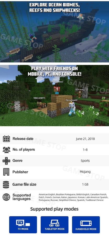 Original Minecraft - Nintendo Switch Game Deals Physical Game Card  for Nintendo Switch OLED Lite SS69