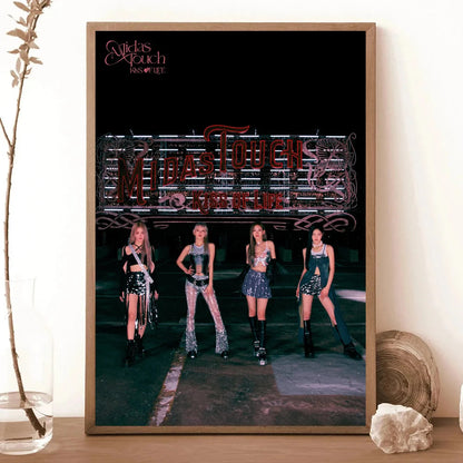 Kpop Girl Group Kiss Of Life Poster Self-adhesive Art Waterproof Paper Sticker Coffee House Bar Room Wall Decor SS69