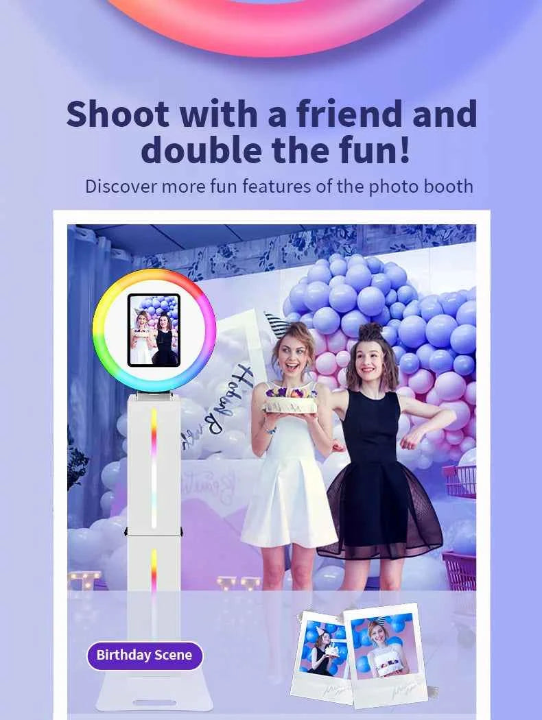 Photo Booth Machines Wedding For iPad 10.5'' 11'' 12.9'' 13'' 12.3'' ipad Photobooth with 2 Panels 9.7 Selfie Photo Booth