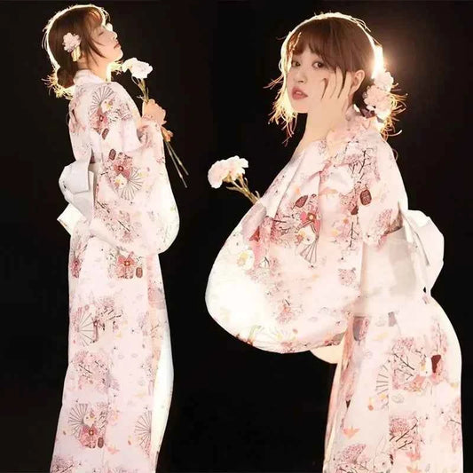 Fashion Photography Clothes Party Dress Japanese Kimono Cosplay Yukata Women Clothing Traditional Ethnic Style Streetwear Stage