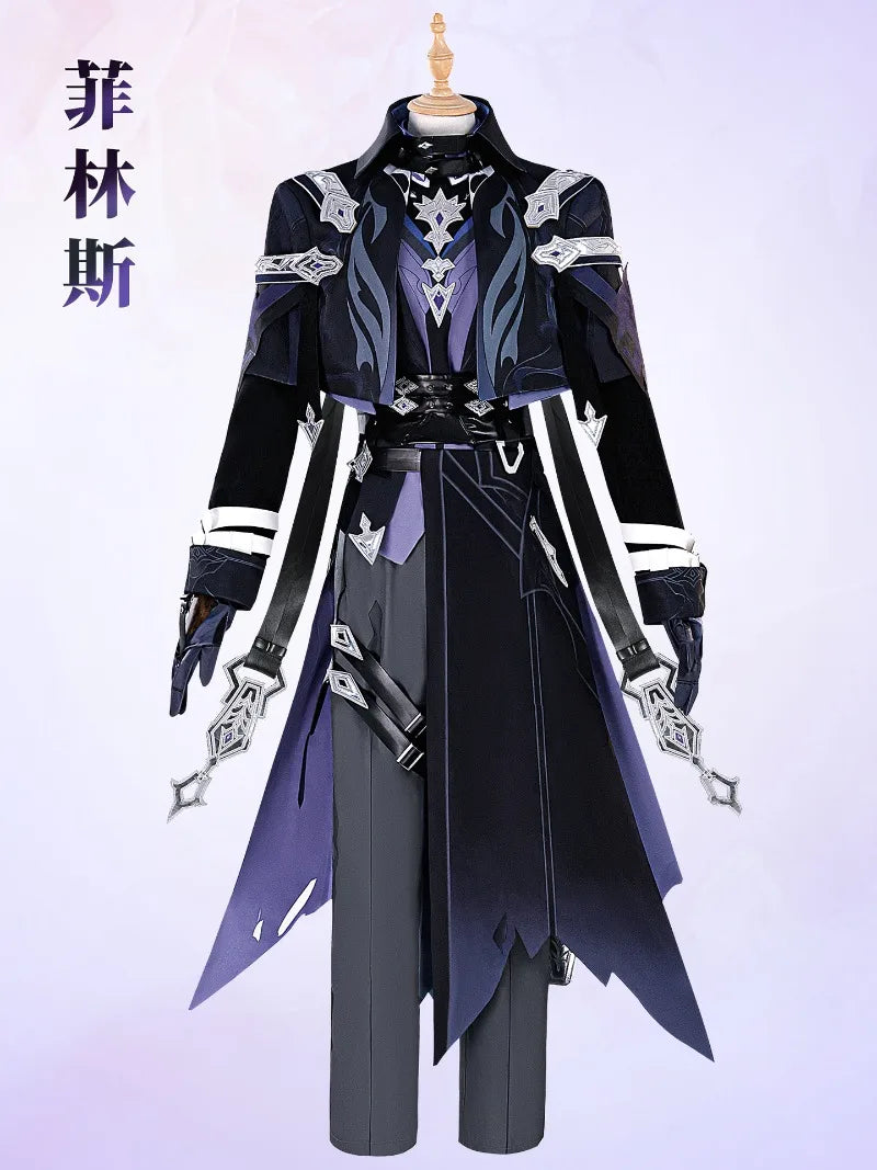 Game Impact Kyryll Chudomirovich Flins Cosplay Costume Wig Hair for Men Halloween Party Carnival Role Paly Outfits