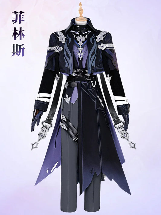 Game Impact Kyryll Chudomirovich Flins Cosplay Costume Wig Hair for Men Halloween Party Carnival Role Paly Outfits