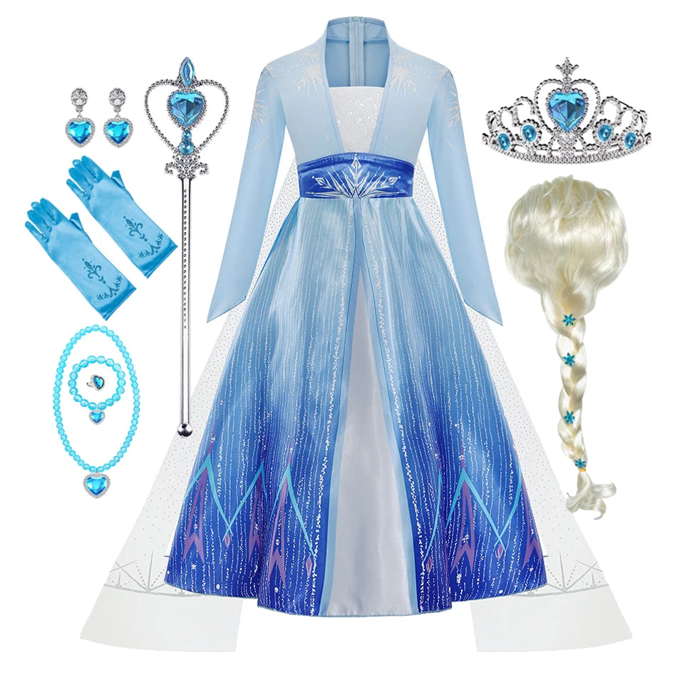 Disney Elsa Princess Dress for Girls - Long Sleeve A-Line