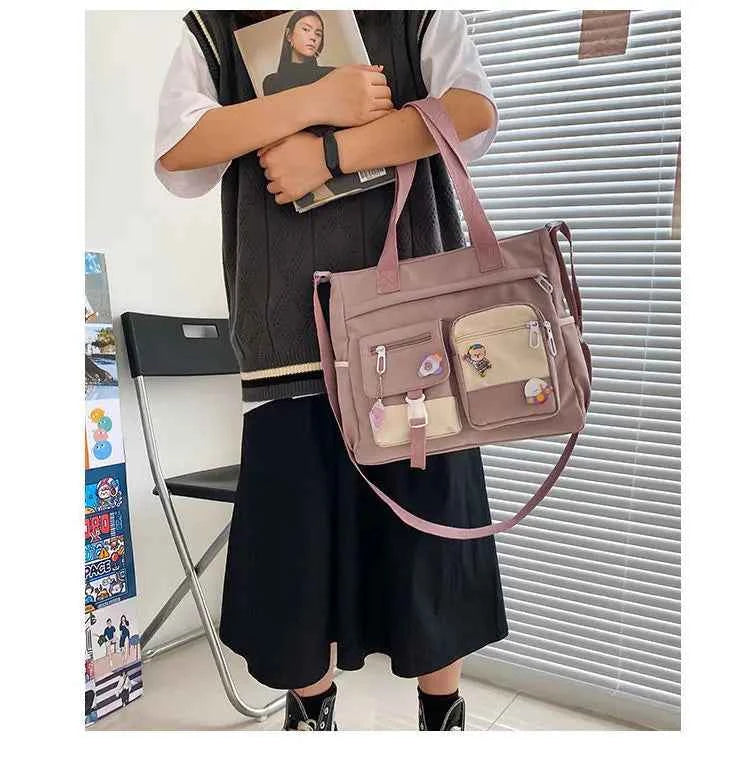 Nylon Waterproof Canvas Women Handbags Shoulder Bag Japanese Ladies Messenger Bag Student School Crossbody Bags for Girl Satchel
