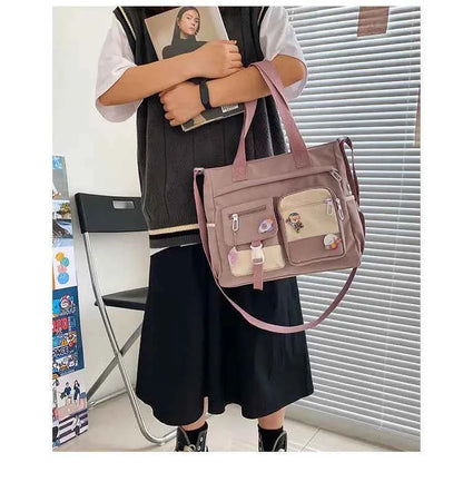Nylon Waterproof Canvas Women Handbags Shoulder Bag Japanese Ladies Messenger Bag Student School Crossbody Bags for Girl Satchel