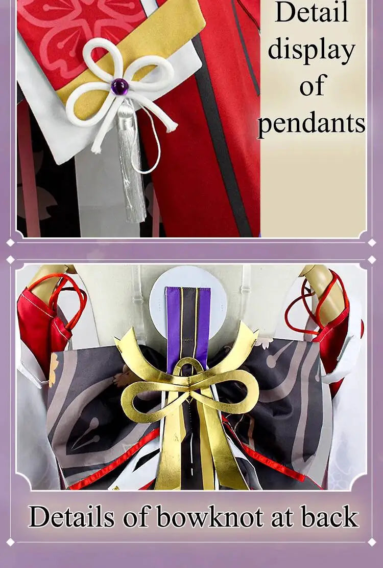 Yae Miko Anime Cosplay Costume Set Cotton Chinese Style Uniform for Women