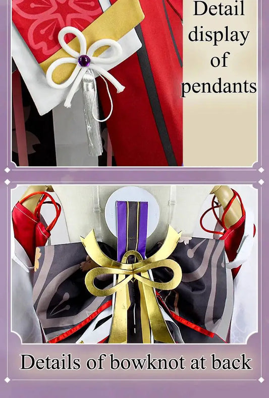 Yae Miko Anime Cosplay Costume Set Cotton Chinese Style Uniform for Women