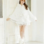 Godivana Lolita Faux Fur Cape with Batwing Sleeves
