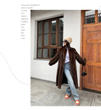 Lautaro Women's Long Faux Mink Fur Coat - Thick Warm Winter Overcoat