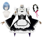 HOLOUN Rem Anime Cosplay Costume Set - Lolita Maid Dress for Women