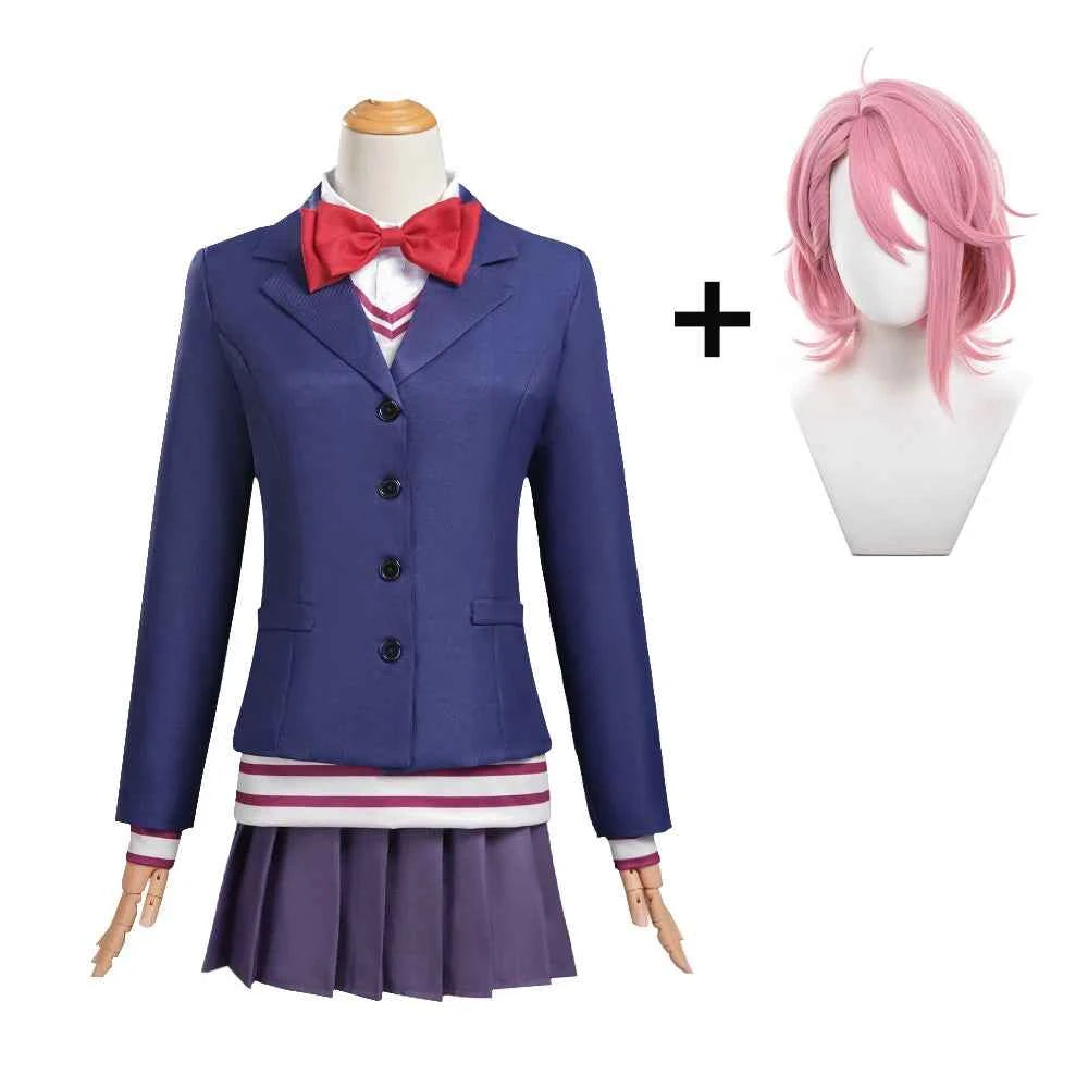 Anime Dandadan Okarun Ken Takakura Cosplay Costume Aira Shiratori Momo Ayase Cosplay Costume Wig School Uniform for Women adult