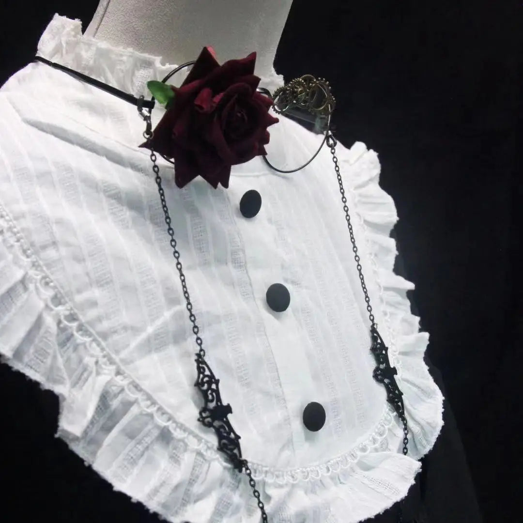 Japanese Original Punk Red Rose Gear Lolita Glasses New Fashion JK Streetwear Student Cosplay Masks Men Women Telegant Glasses SS69