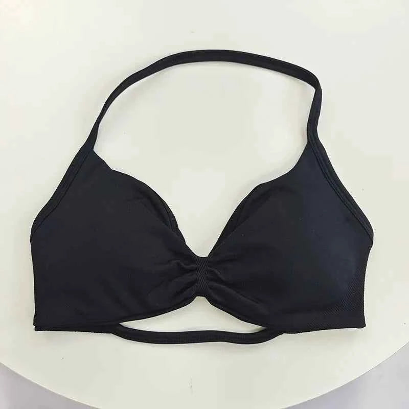 Women's High-Support Lace-Up Sports Bra - Thin-Strap Camisole, Seamless, Tight-Fit for Push-Up Training & Yoga, Gym Top
