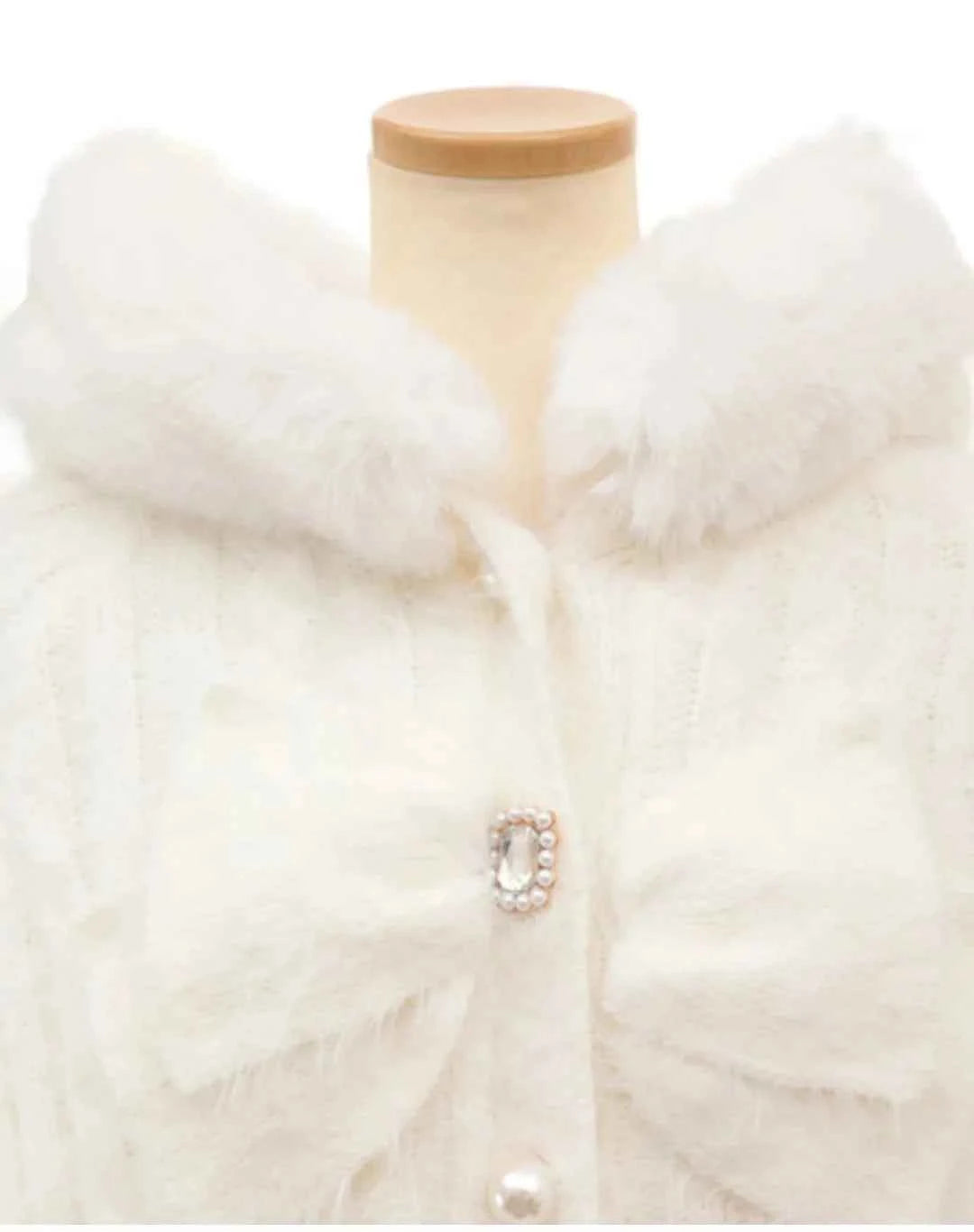 Fall Winter New Sweater Cardigan Women Japanese Mine Sweet Soft Waxy Thick Sweet Pearl Button Hooded Knitted Sweater Cape Jacket