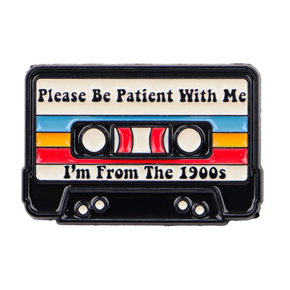 SS69 Vintage Cassette Tape Enamel Brooch Pin Retro 80s 90s Metal Lapel Pin