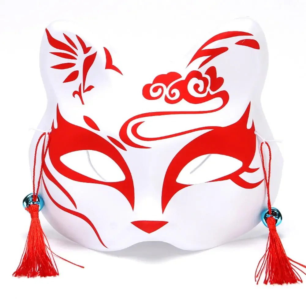 Exaggerated Rabbit Ear Mask - Black & White PVC Costume Accessory