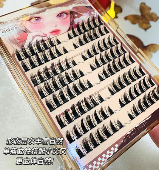 Little Devil False Eyelashes Manga Lashes Reusable Natural Thick Fluffy Soft Single Individual Cluster Eye Extension Beauty Tool SS69