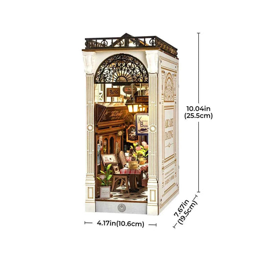 Robotime Rolife Maquetas Book Nooks Sets for Home Bookshelf Decoration Pre-colored Easy assembly Arcade Dating DIY Kits
