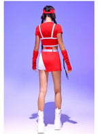 Women's Red Jazz Dance Performance Suit