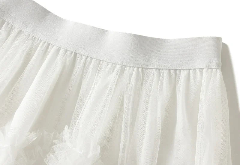 Tiered Tulle Maxi Skirt - Elegant A-Line High Waist Mesh