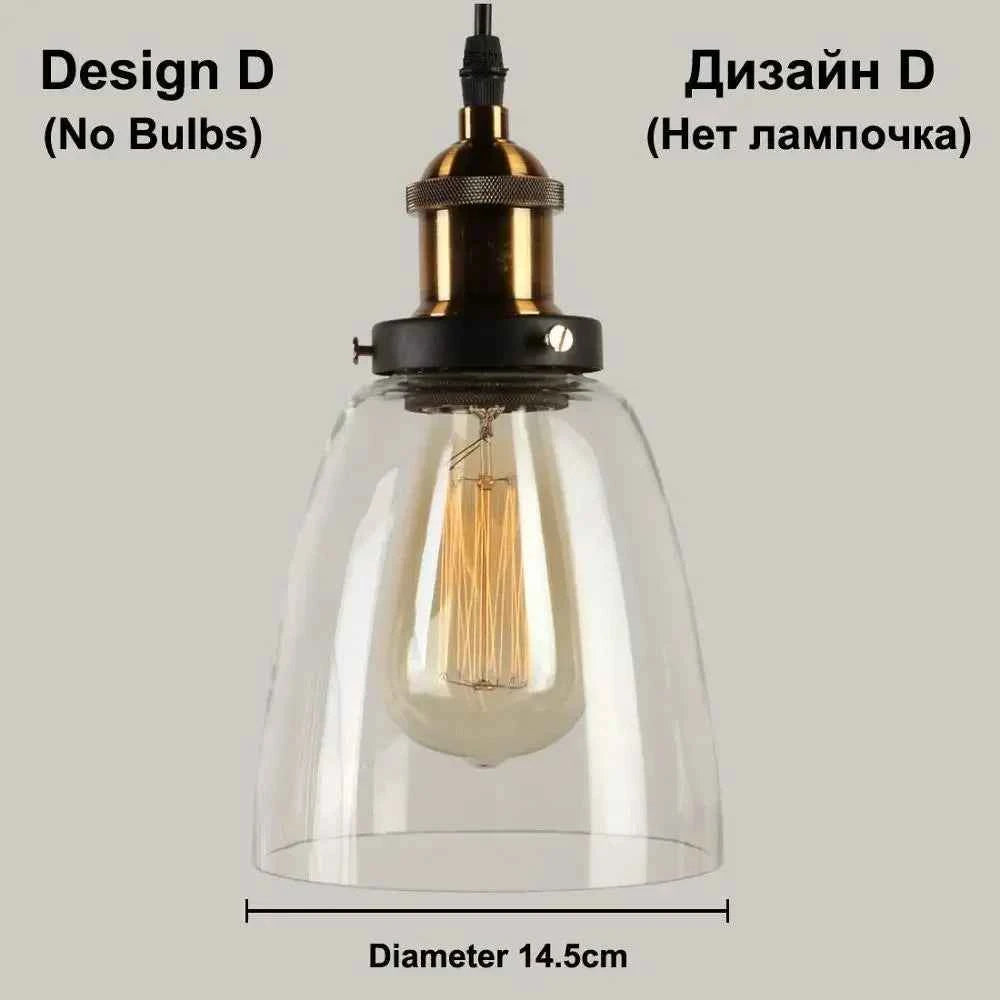 The Nordic Loft Modern Bedroom Pendant Lamp with Clear Gray Amber Vintage Pendant Lights Dining Glass Hanging Light Fixtures